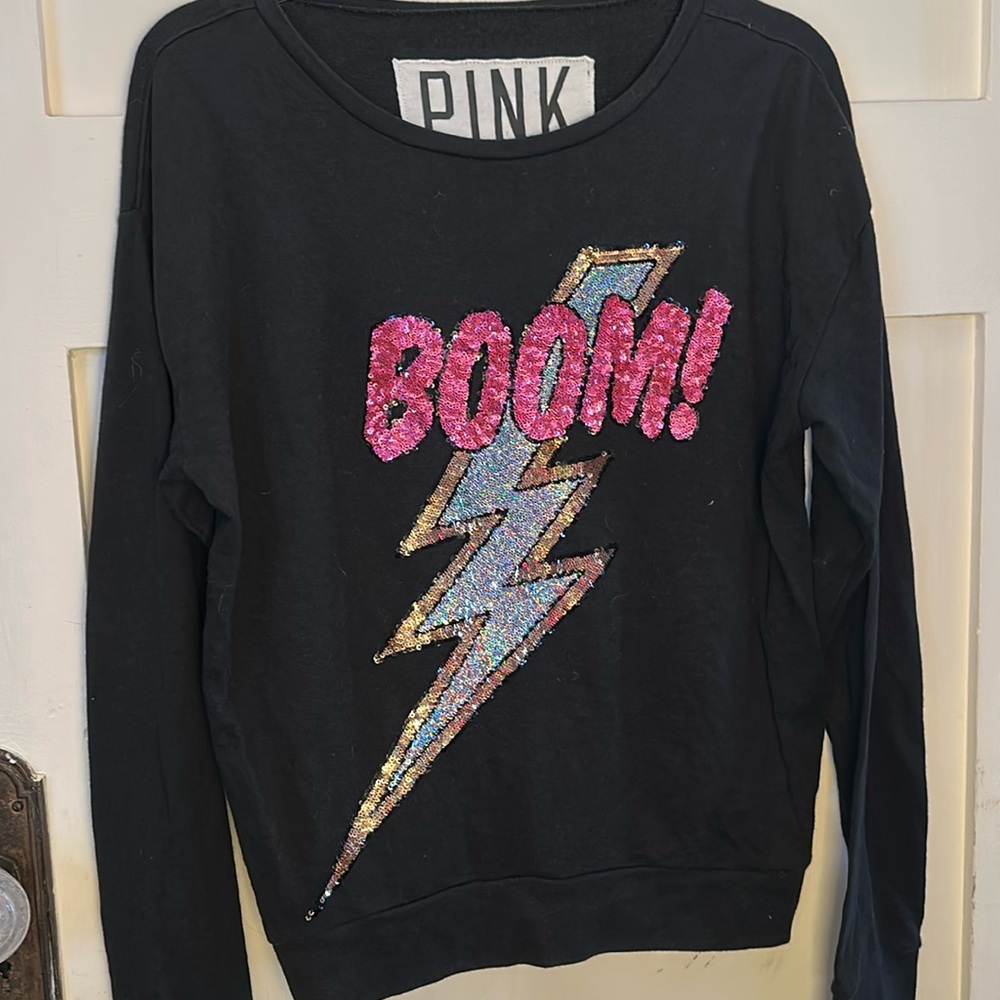 VS Pink Boom! Sequin top